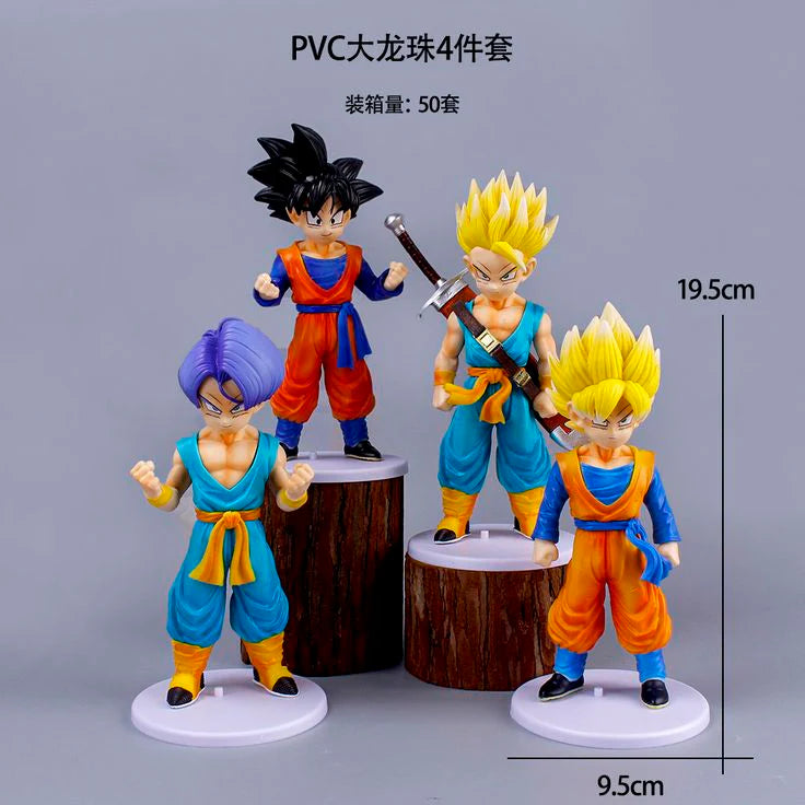 DBZ warrior set of 4 - 19.5 CM