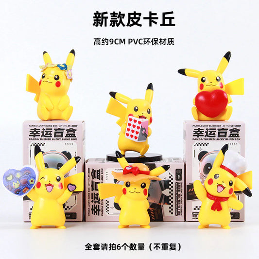 Pikachu Cute heart set of 6